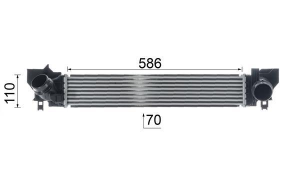 Intercooler, échangeur (Refroidisseur d'air) MAHLE Aftermarket ref. CI 621 000P