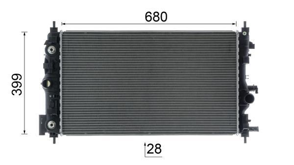 Radiateur moteur (Radiateur de refroidissement) MAHLE Aftermarket CR 1011 000P