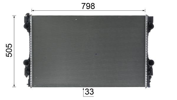 Radiateur moteur (Radiateur de refroidissement) MAHLE Aftermarket CR 1163 000P