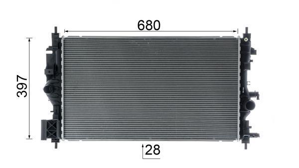 Radiateur moteur (Radiateur de refroidissement) MAHLE Aftermarket CR 1697 000P
