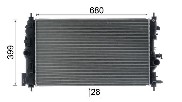 Radiateur moteur (Radiateur de refroidissement) MAHLE Aftermarket CR 1782 000P