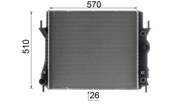 Radiateur moteur (Radiateur de refroidissement) MAHLE Aftermarket CR 1965 000P