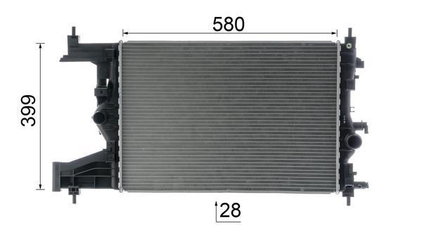 Radiateur moteur (Radiateur de refroidissement) MAHLE Aftermarket CR 2116 000P