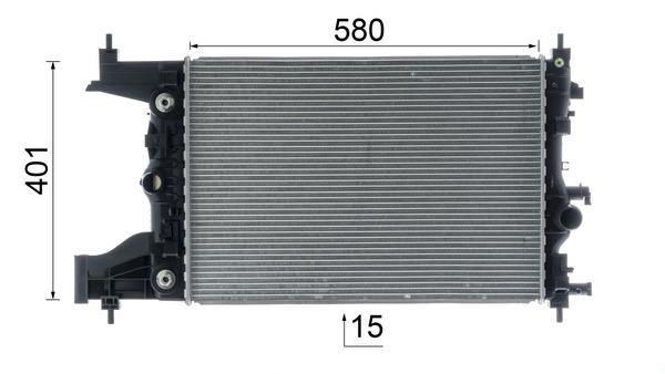 Radiateur moteur (Radiateur de refroidissement) MAHLE Aftermarket CR 2122 000P