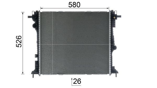 Radiateur moteur (Radiateur de refroidissement) MAHLE Aftermarket CR 2587 000P