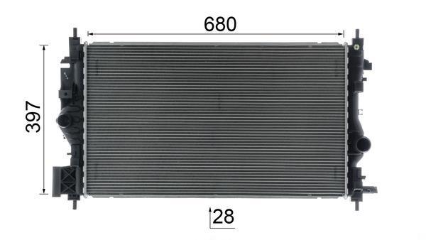 Radiateur moteur (Radiateur de refroidissement) MAHLE Aftermarket CR 2590 000P