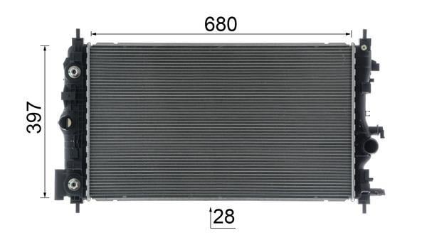 Radiateur moteur (Radiateur de refroidissement) MAHLE Aftermarket CR 2591 000P