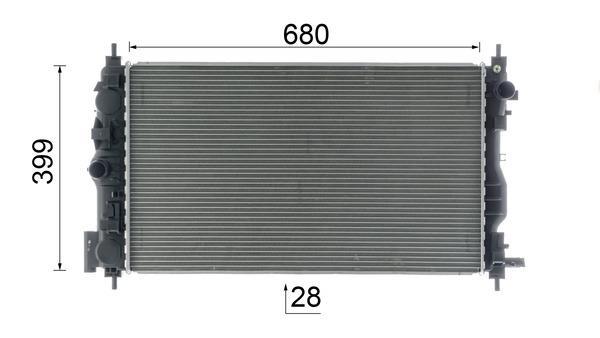 Radiateur moteur (Radiateur de refroidissement) MAHLE Aftermarket CR 2594 000P