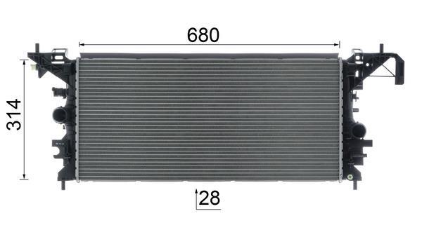 Radiateur moteur (Radiateur de refroidissement) MAHLE Aftermarket ref. CR 2597 000P