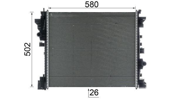 Radiateur moteur (Radiateur de refroidissement) MAHLE Aftermarket CR 2598 000P