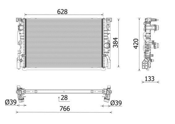 Radiateur moteur (Radiateur de refroidissement) MAHLE Aftermarket CR 2696 000P