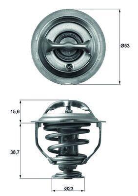 Thermostat d'eau (Calorstat) MAHLE Aftermarket ref. TX 117 95D