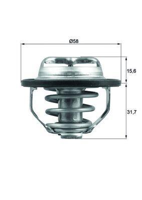 Thermostat d'eau (Calorstat) MAHLE Aftermarket ref. TX 122 82