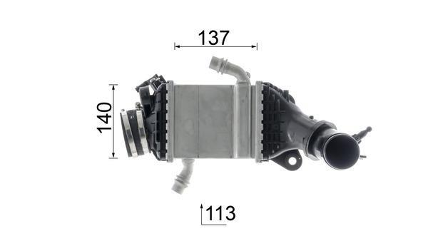 Intercooler, échangeur (Refroidisseur d'air) MAHLE Aftermarket ref. CI 658 000P