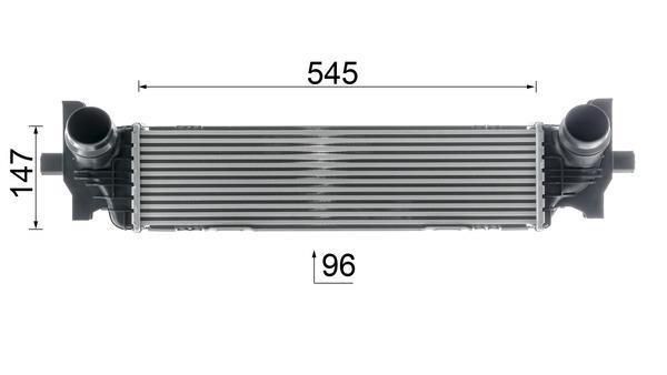 Intercooler, échangeur (Refroidisseur d'air) MAHLE Aftermarket ref. CI 660 000P
