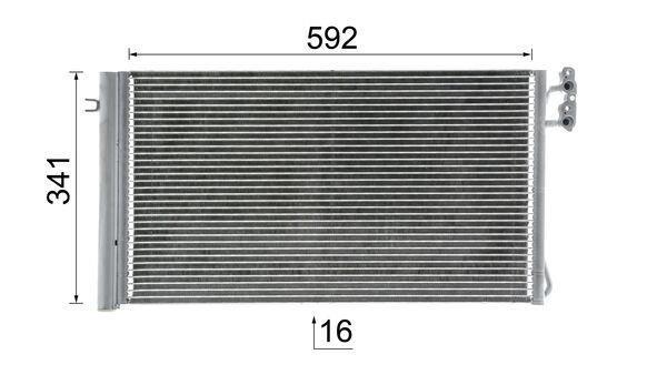 Condenseur, climatisation (Radiateur de climatisation) MAHLE Aftermarket ref. AC 414 000P