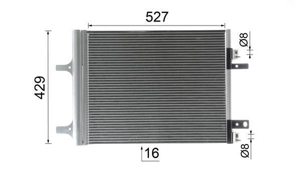 Condenseur, climatisation (Radiateur de climatisation) MAHLE Aftermarket ref. AC 965 000P