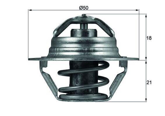 Thermostat d'eau (Calorstat) MAHLE Aftermarket ref. TX 100 89D