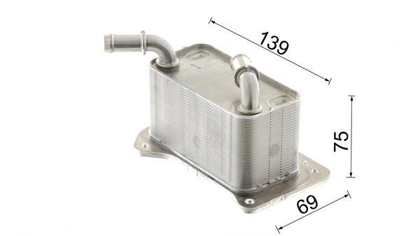 Radiateur d'huile moteur (Refroidisseur d'huile moteur) MAHLE Aftermarket ref. CLC 323 000P
