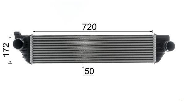 Intercooler, échangeur (Refroidisseur d'air) MAHLE Aftermarket ref. CI 669 000P