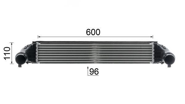 Intercooler, échangeur (Refroidisseur d'air) MAHLE Aftermarket ref. CI 668 000P