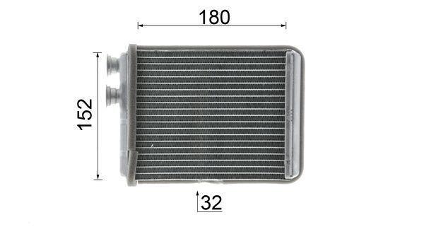 Radiateur de chauffage MAHLE Aftermarket ref. AH 299 000P
