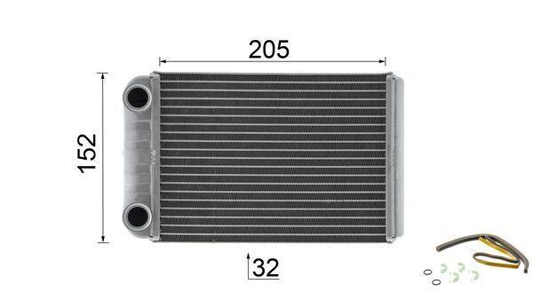Radiateur de chauffage MAHLE Aftermarket ref. AH 258 000P