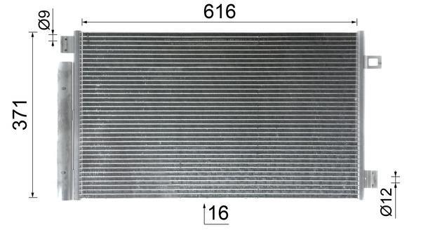Condenseur, climatisation (Radiateur de climatisation) MAHLE Aftermarket ref. AC 1127 000P