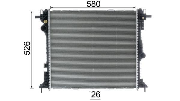 Radiateur moteur (Radiateur de refroidissement) MAHLE Aftermarket CR 2599 000P