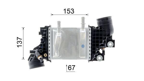 Intercooler, échangeur (Refroidisseur d'air) MAHLE Aftermarket ref. CI 663 000P