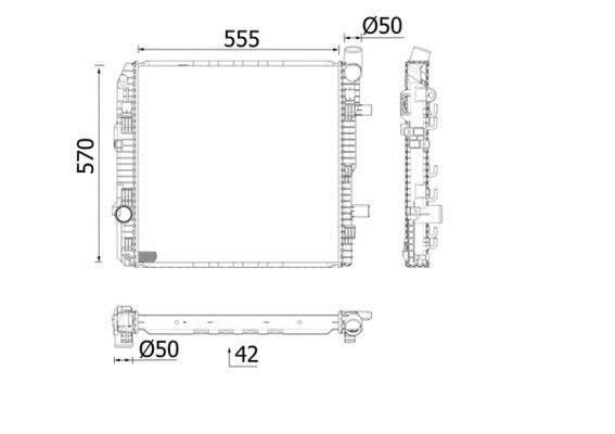 Radiateur moteur (Radiateur de refroidissement) MAHLE Aftermarket CR 662 000P