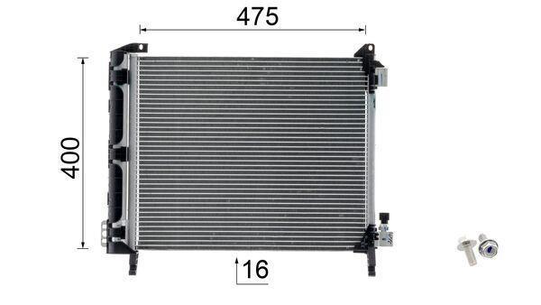 Condenseur, climatisation (Radiateur de climatisation) MAHLE Aftermarket ref. AC 112 000P