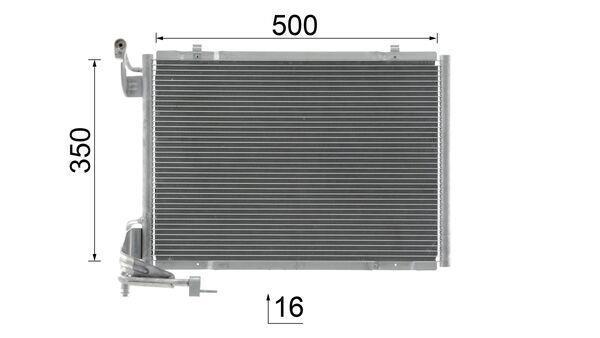 Condenseur, climatisation (Radiateur de climatisation) MAHLE Aftermarket ref. AC 1114 000S