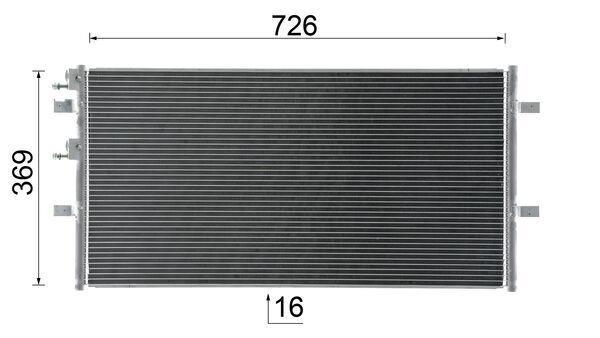 Condenseur, climatisation (Radiateur de climatisation) MAHLE Aftermarket ref. AC 695 000S