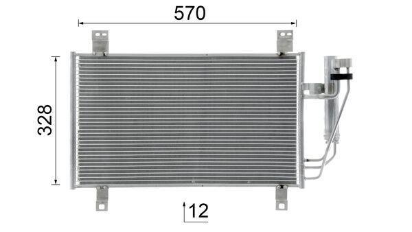 Condenseur, climatisation (Radiateur de climatisation) MAHLE Aftermarket ref. AC 1100 000S