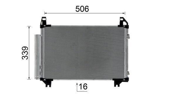 Condenseur, climatisation (Radiateur de climatisation) MAHLE Aftermarket ref. AC 800 000S