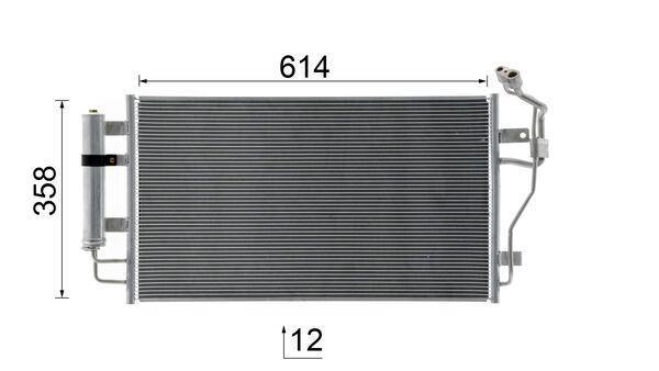 Condenseur, climatisation (Radiateur de climatisation) MAHLE Aftermarket ref. AC 1089 000S