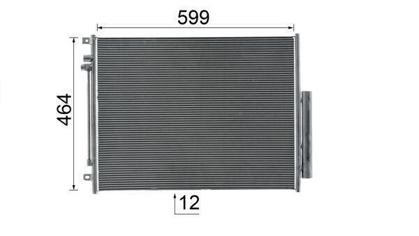 Condenseur, climatisation (Radiateur de climatisation) MAHLE Aftermarket ref. AC 1086 000S