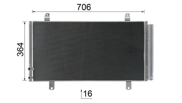Condenseur, climatisation (Radiateur de climatisation) MAHLE Aftermarket ref. AC 1078 000S