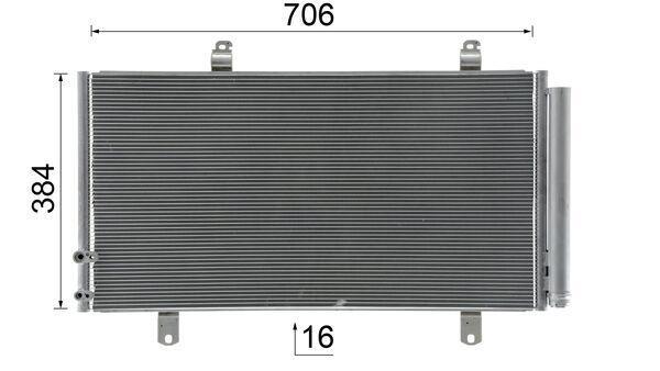 Condenseur, climatisation (Radiateur de climatisation) MAHLE Aftermarket ref. AC 1076 000S