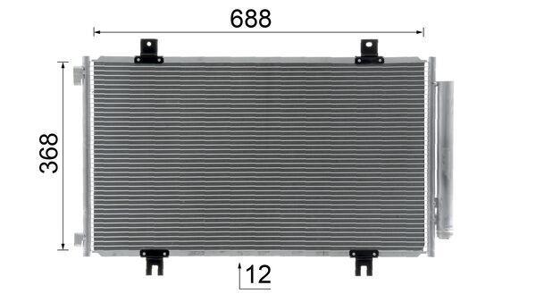 Condenseur, climatisation (Radiateur de climatisation) MAHLE Aftermarket ref. AC 991 000S