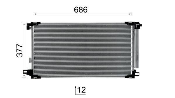 Condenseur, climatisation (Radiateur de climatisation) MAHLE Aftermarket ref. AC 1058 000S