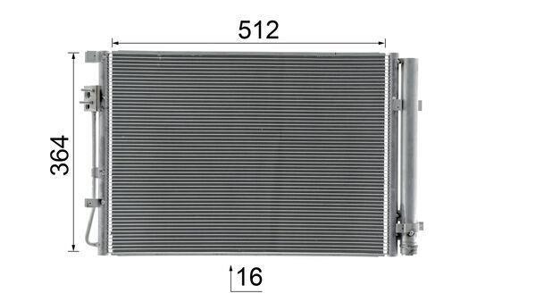 Condenseur, climatisation (Radiateur de climatisation) MAHLE Aftermarket ref. AC 1056 000S