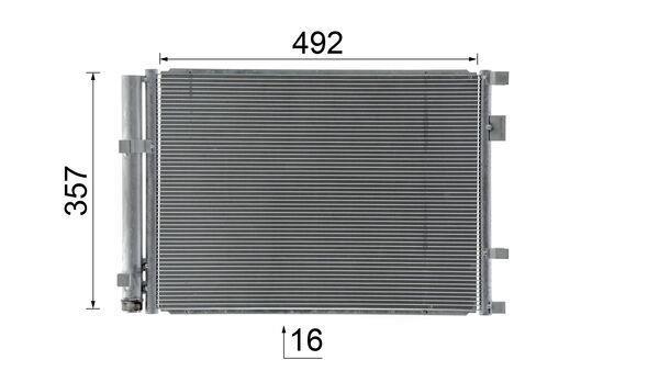 Condenseur, climatisation (Radiateur de climatisation) MAHLE Aftermarket ref. AC 1055 000S