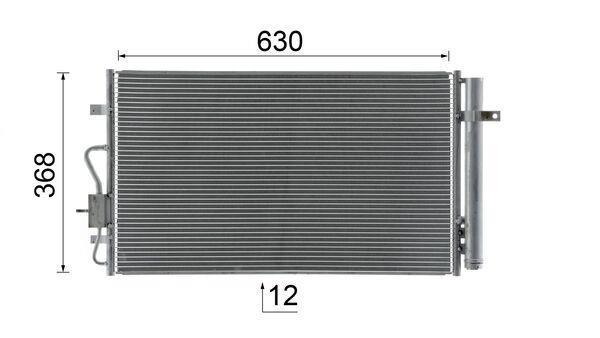Condenseur, climatisation (Radiateur de climatisation) MAHLE Aftermarket ref. AC 1053 000S