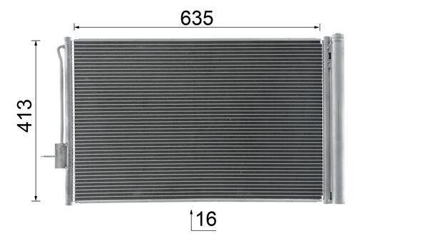 Condenseur, climatisation (Radiateur de climatisation) MAHLE Aftermarket ref. AC 1052 000S