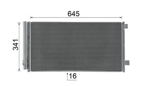 Condenseur, climatisation (Radiateur de climatisation) MAHLE Aftermarket ref. AC 1051 000S