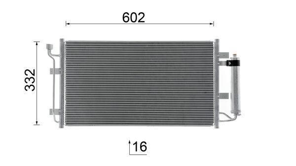 Condenseur, climatisation (Radiateur de climatisation) MAHLE Aftermarket ref. AC 1050 000S