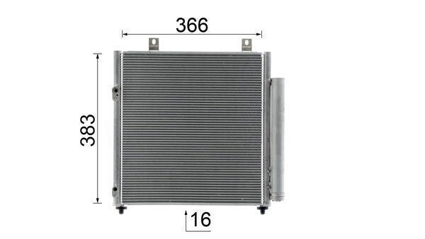 Condenseur, climatisation (Radiateur de climatisation) MAHLE Aftermarket ref. AC 1049 000S