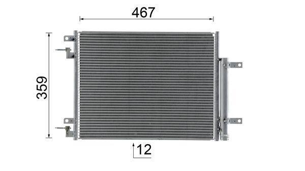Condenseur, climatisation (Radiateur de climatisation) MAHLE Aftermarket ref. AC 1048 000S